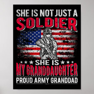 My Granddaughter My Soldier Proud Army Granddad Gr Poster