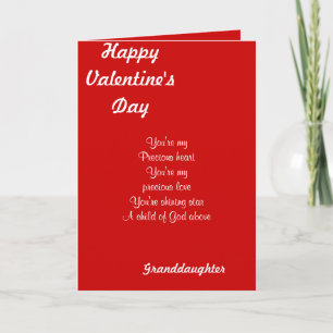 My granddaughter on valentine's day holiday card