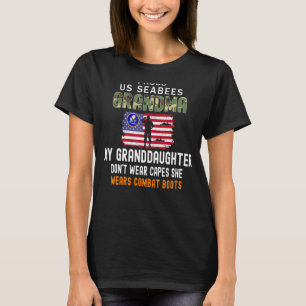 My Granddaughter Wears Combat Boots Proud Seabees  T-Shirt