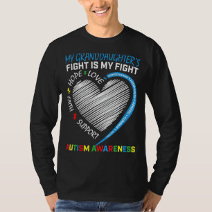 My Granddaughter's Fight Blue Autism Awareness Puz T-Shirt