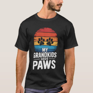 My Grandkids Have Paws Dog Cat Animal Grandparent  T-Shirt