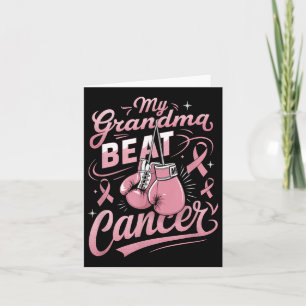 My Grandma Beat Cancer Support Breast Cancer Aware Card