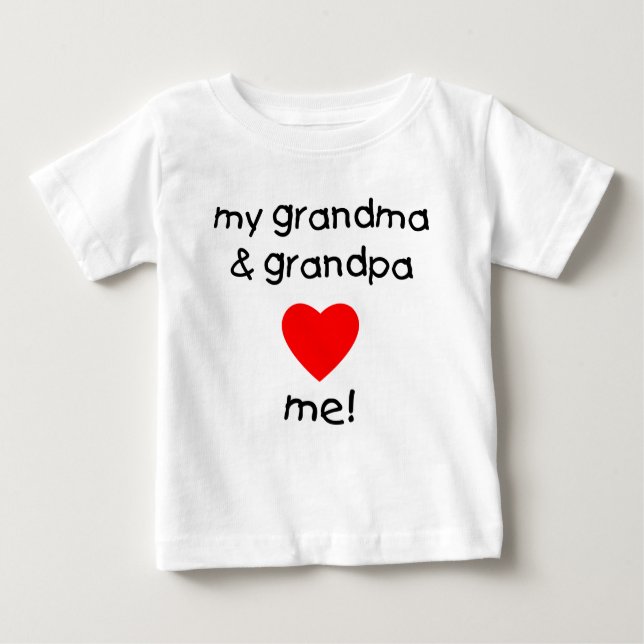 my grandma & grandpa love me baby T-Shirt (Front)