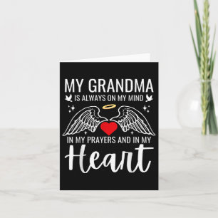 My Grandma Guardian Angel Heaven Memorial Love Card