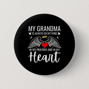 My Grandma Guardian Angel Heaven Memorial Love Mot 6 Cm Round Badge