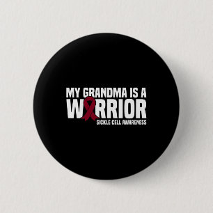 My Grandma is a Warrior Sickle Cell Awareness 6 Cm Round Badge