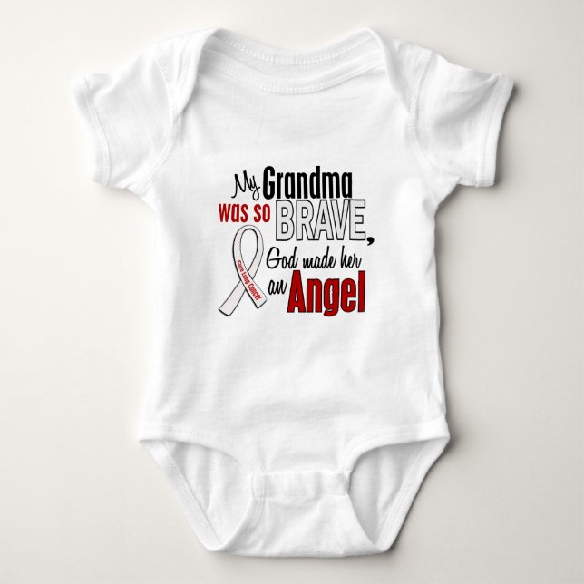 My Grandma Is An Angel Lung Cancer Baby Bodysuit (Front)
