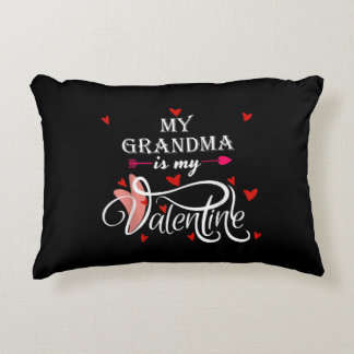 My Grandma Is My Valentine|Valentines Day Grandson Decorative Cushion