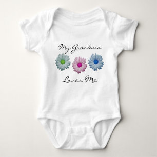 My Grandma Loves Me Baby Bodysuit