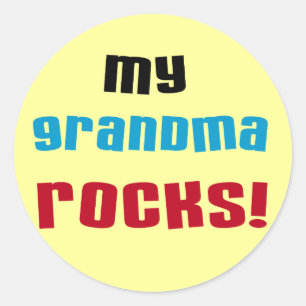 My Grandma Rocks T-shirts and Gifts Classic Round Sticker