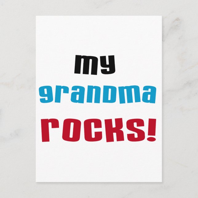 My Grandma Rocks T-shirts and Gifts Postcard (Front)