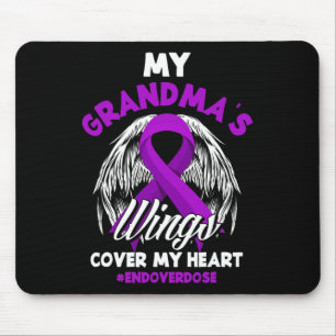 My Grandma's Wings Cover My Heart End Overdose Mouse Pad