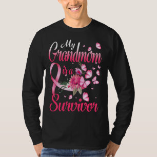 My Grandmom Is A Survivor Breast Cancer Awareness  T-Shirt