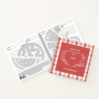 My Grandmother's Recipes Retro Plaid Notebook