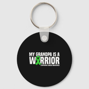 My Grandpa Is A Warrior Lymphoma Cancer Awareness  Key Ring