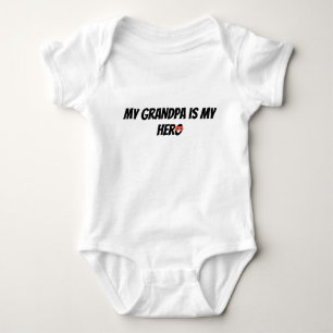 My Grandpa is My Hero Superhero Grandfather Baby Bodysuit