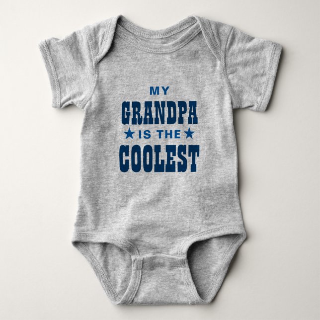 My Grandpa is the Coolest Grandpa Baby Bodysuit (Front)