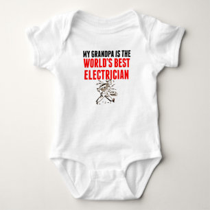 My Grandpa Is The World's Best Electrician Baby Bodysuit