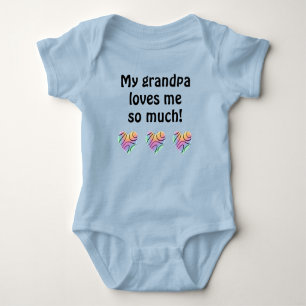My Grandpa Loves Me Baby Bodysuit