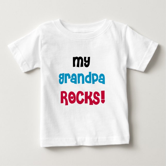 My Grandpa Rocks Baby T-Shirt (Front)