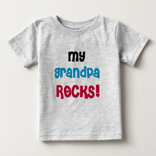 My Grandpa Rocks Baby T-Shirt (Front)