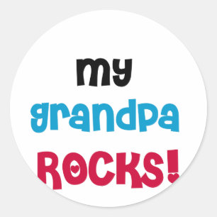 My Grandpa Rocks Tshirts and Gifts Classic Round Sticker