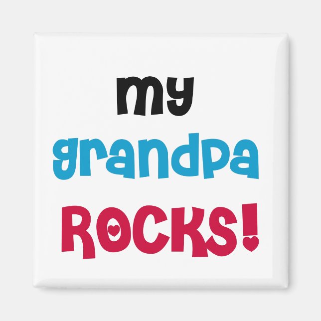 My Grandpa Rocks Tshirts and Gifts Magnet (Front)