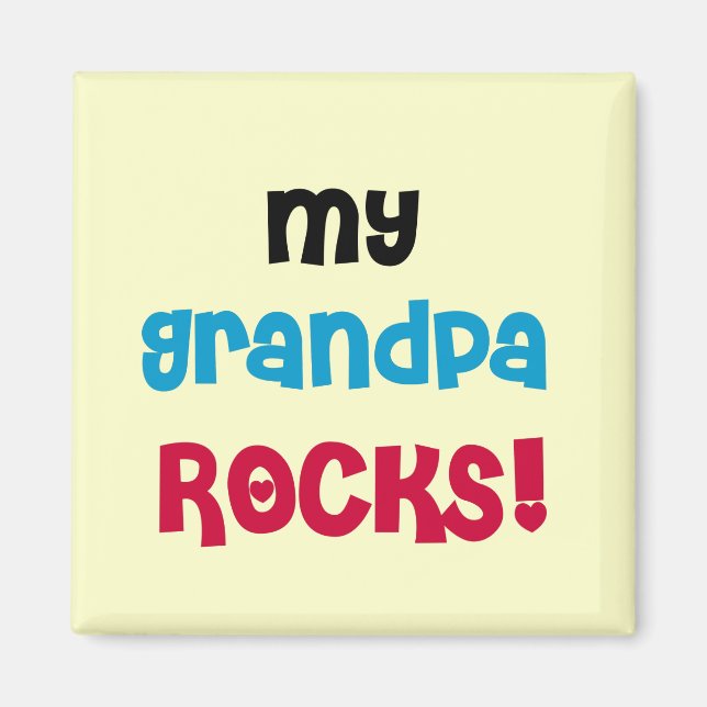 My Grandpa Rocks Tshirts and Gifts Magnet (Front)