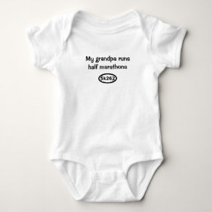 My grandpa runs half marathons baby bodysuit