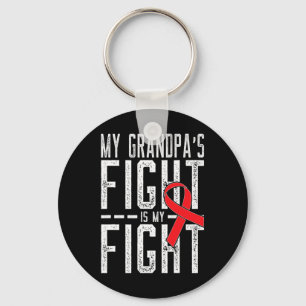 My Grandpa's Fight is My Fight Blood Cancer Awaren Key Ring