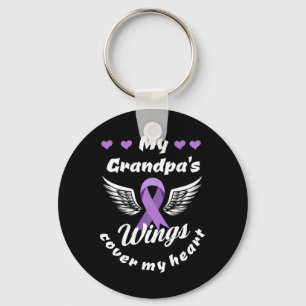 My Grandpa's Wings Cover My Heart Overdose Awarene Key Ring