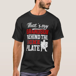 My Grandson Baseball Catcher Grandma Of A Baseball T-Shirt