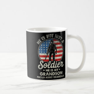My Grandson Is A Soldier Quote Proud Army Grandma Coffee Mug