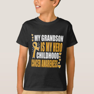 My Grandson is my hero Childhood Cancer Awareness T-Shirt