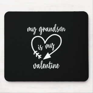 My Grandson Is My Valentine Cute Valentines Mouse Pad