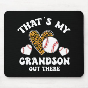 My Grandson Out There Gifts Women Baseball Grandma Mouse Pad