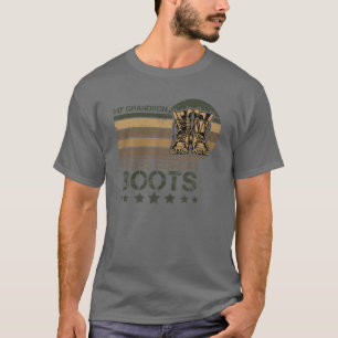 My Grandson Wears Combat Boots Proud Military Retr T-Shirt