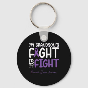 My Grandson's Fight is My Fight Pancreatic Cancer  Key Ring
