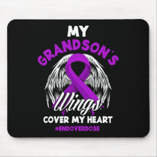 My Grandson's Wings Cover My Heart End Overdose 1 Mouse Pad