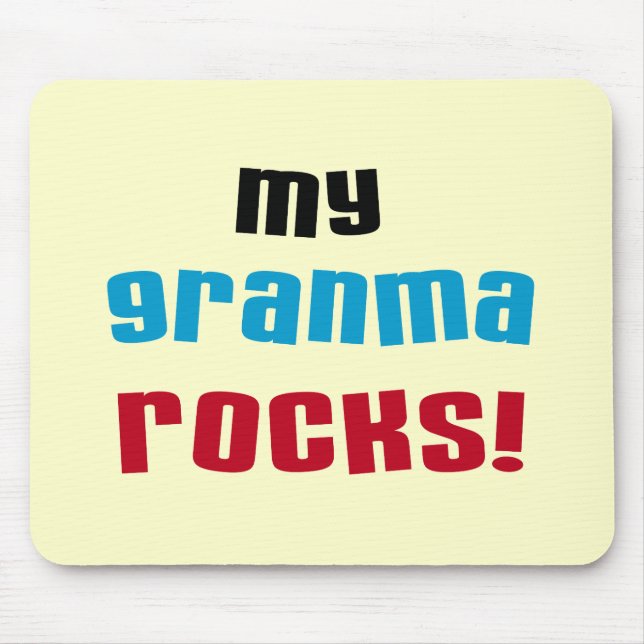 My Granma Rocks T shirts and Gifts Mouse Pad (Front)