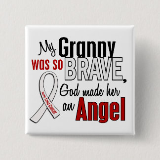 My Granny Is An Angel Lung Cancer 15 Cm Square Badge
