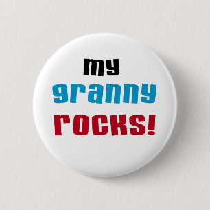 My Granny Rocks T shirts and Gifts 6 Cm Round Badge