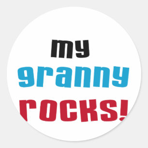 My Granny Rocks T shirts and Gifts Classic Round Sticker