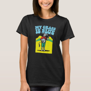 My Grass Is Blue Retro Donkey Banjo Player T-Shirt