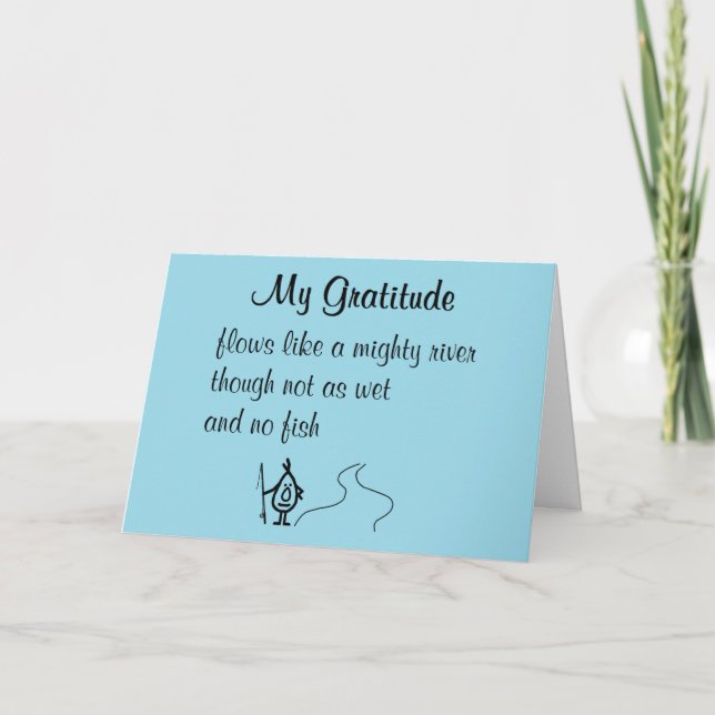 My Gratitude A Funny Thank You Poem Card (Front)