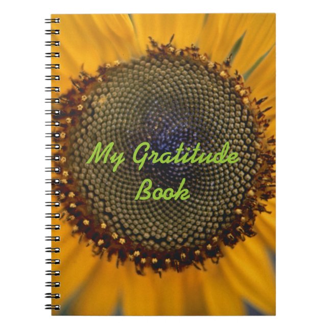 My Gratitude Book With Sunflower (Front)