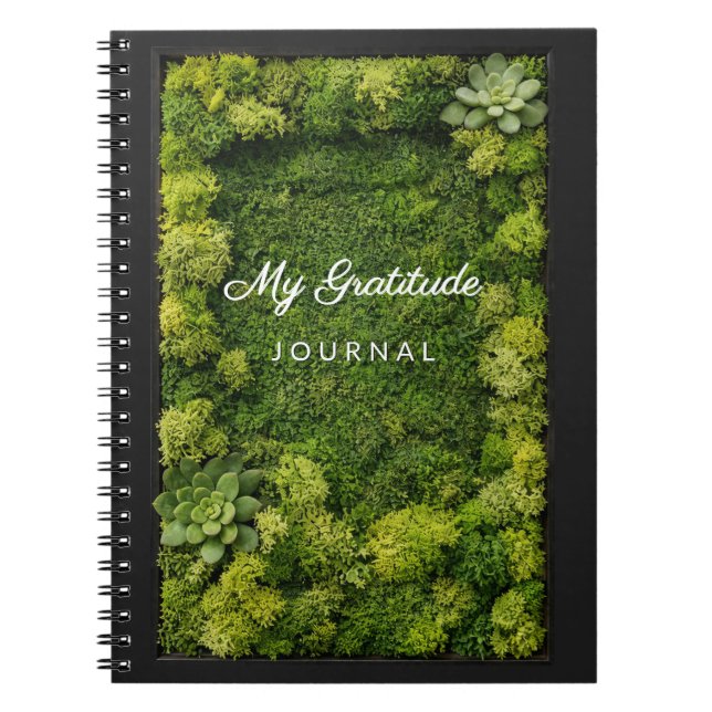 My Gratitude Journal Green Moss Aesthetic Wellness (Front)
