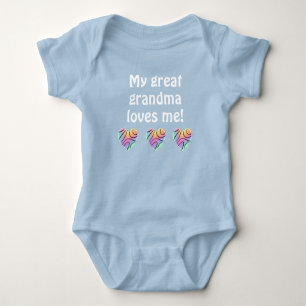 My Great Grandma Loves Me Baby Bodysuit