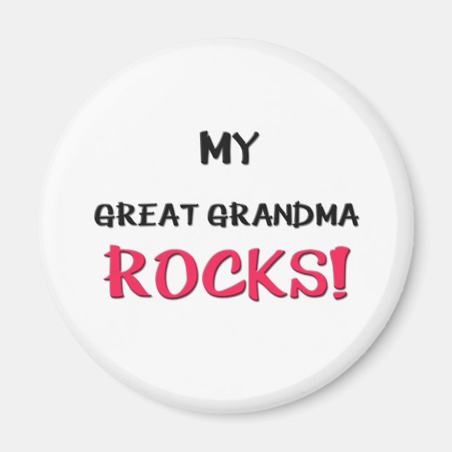 My Great Grandma Rocks Magnet (Front)