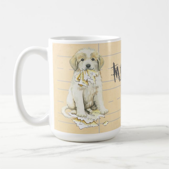My Great Pyrenees Ate My Homework Coffee Mug (Left)
